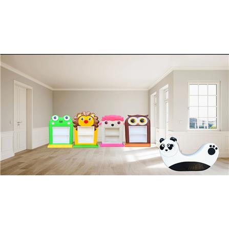 ชั้นวางของเด็กมินิแบบตั้งพื้น PLAY SANOOK สิงโต สีเหลือง/น้ำตาล_1