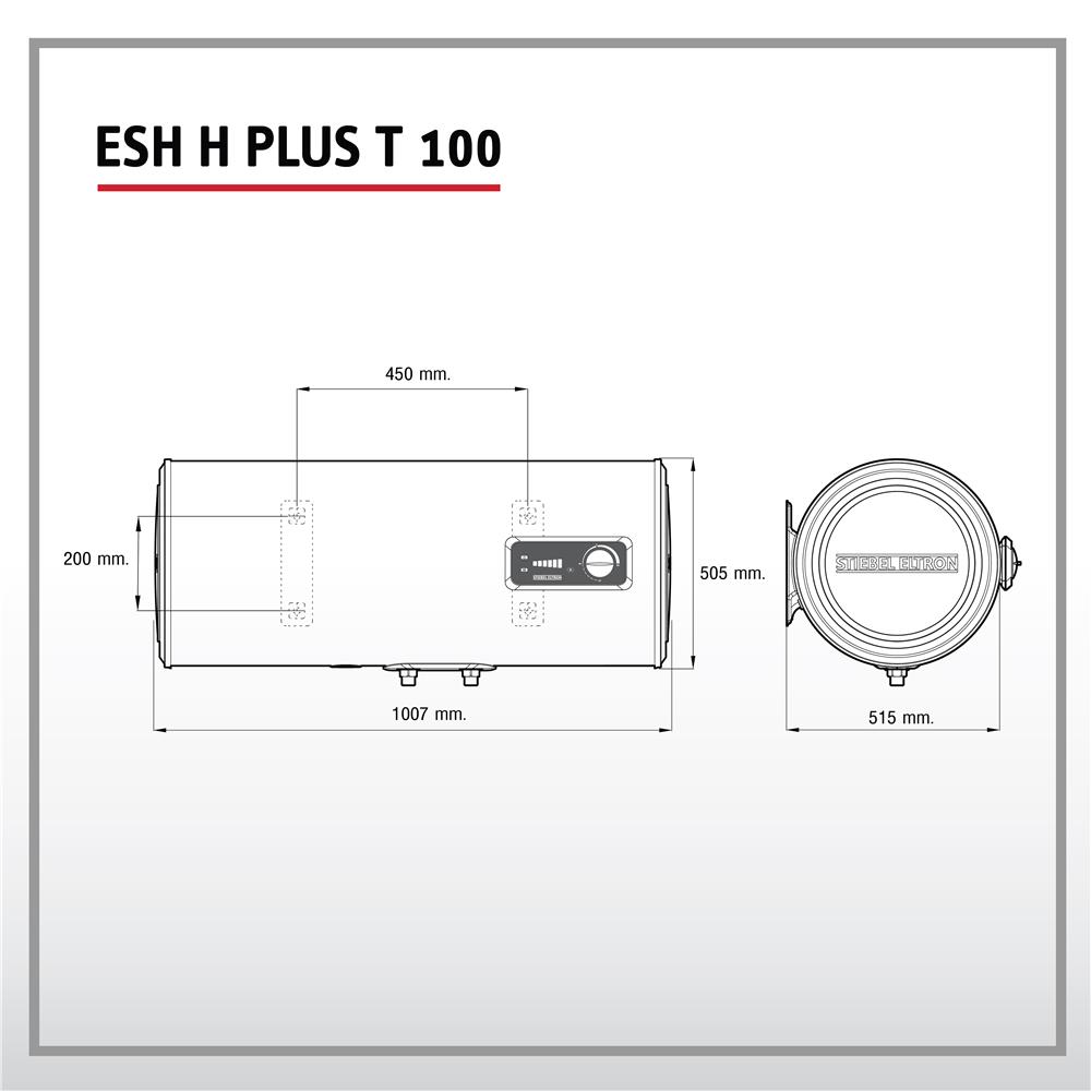 หม้อต้มนํ้าร้อน STIEBEL ESH 100H PLUS T 2,000 วัตต์ สีขาว/เทา