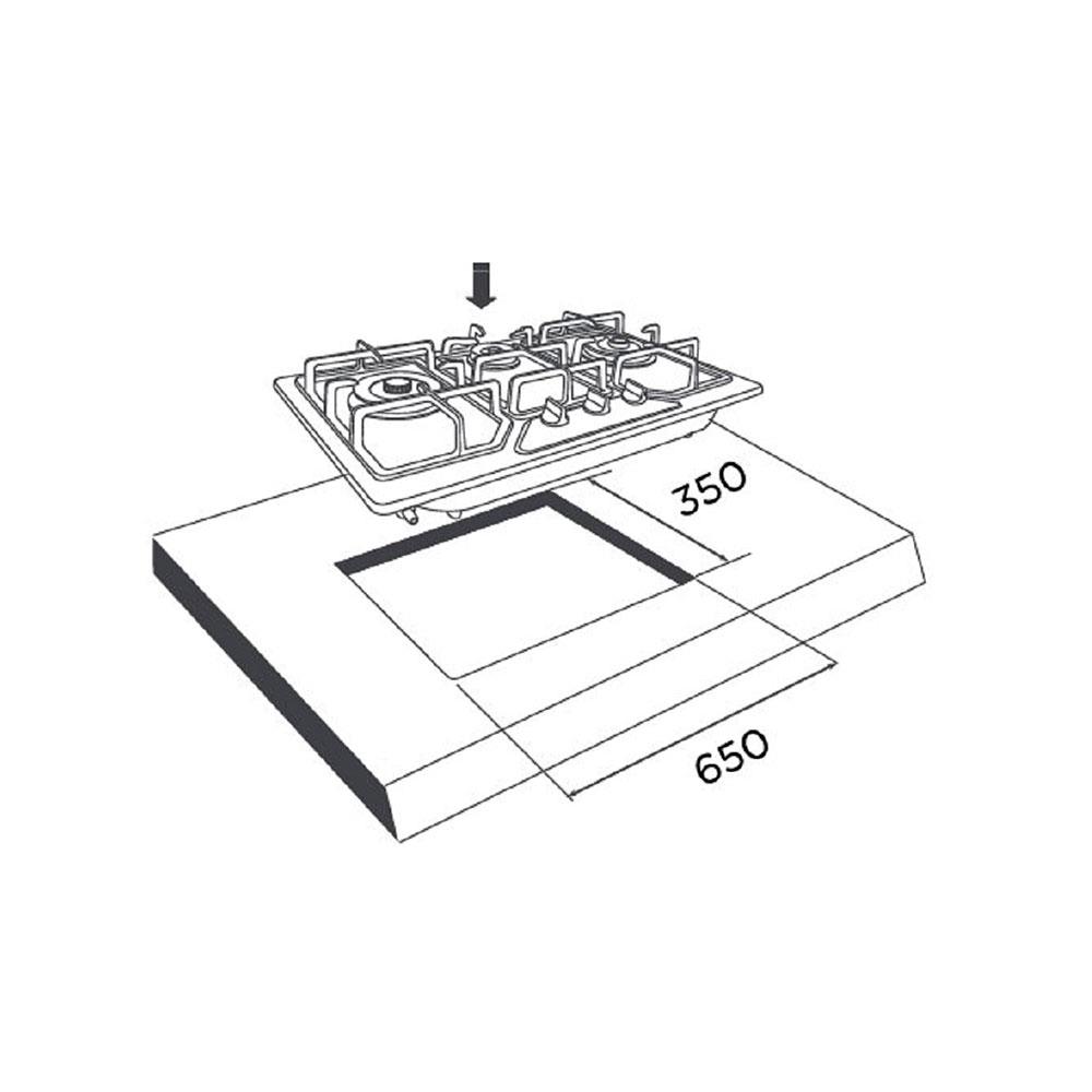 เตาฝัง+เครื่องดูดควัน LUCKY FLAME LGS942+RG971T