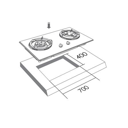 เตาฝังแก๊ส LUCKY FLAME LGS-992BT 80 ซม._2