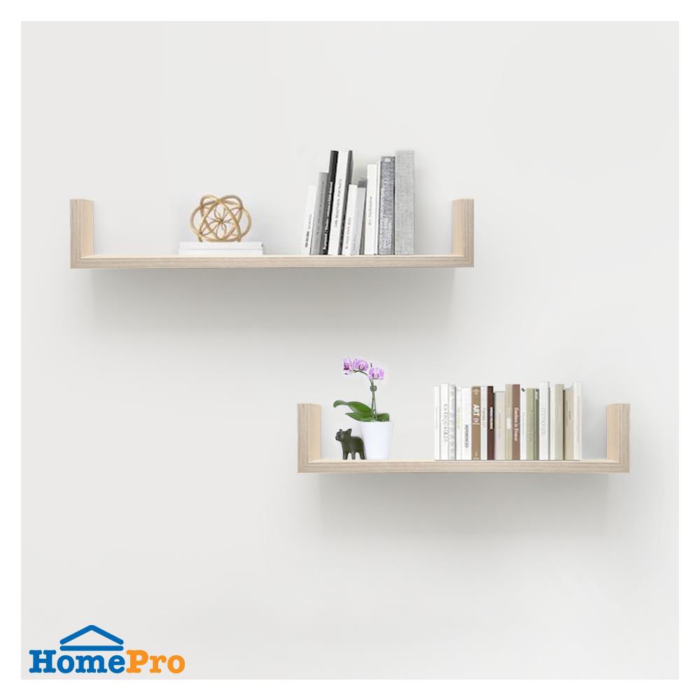 ชั้นติดผนัง U SHAPE STACKO COZI 80x15x10 ซม. สีวอลนัท