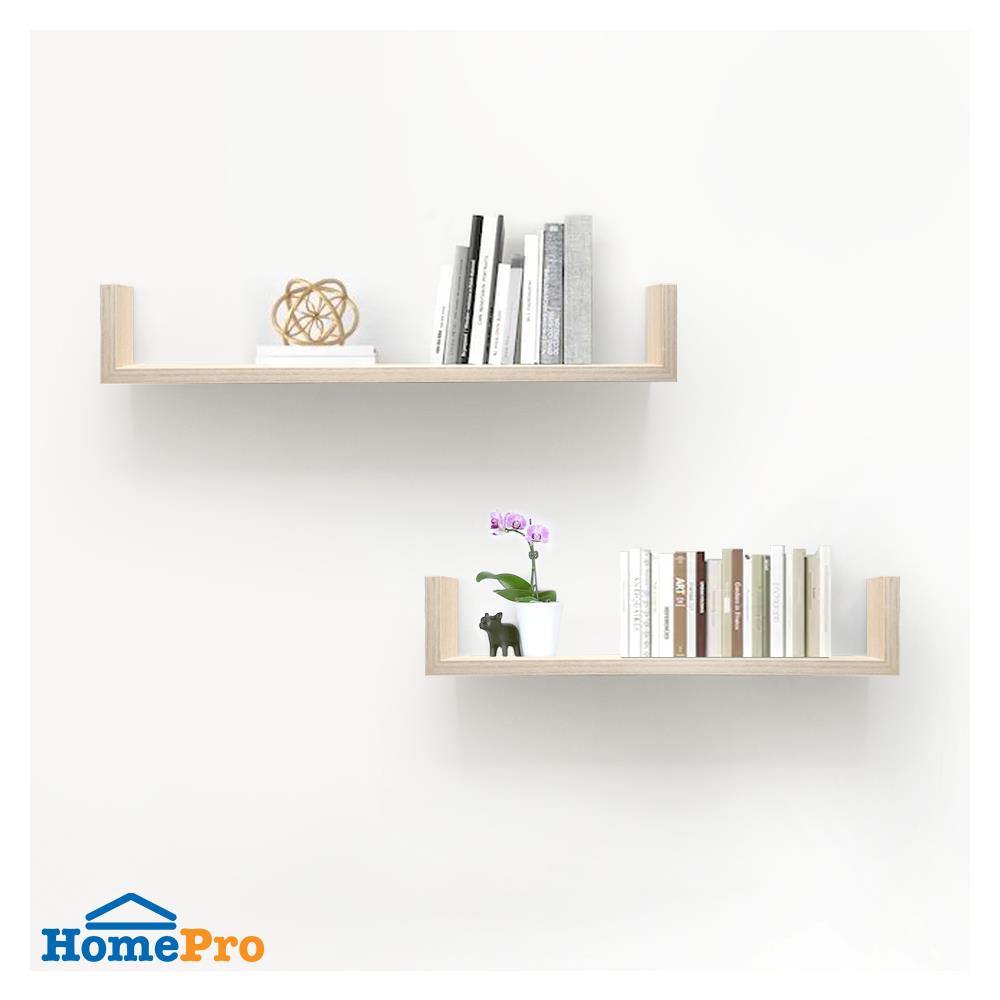 ชั้นติดผนัง U SHAPE STACKO COZI 60x15x10 ซม. สีวอลนัท