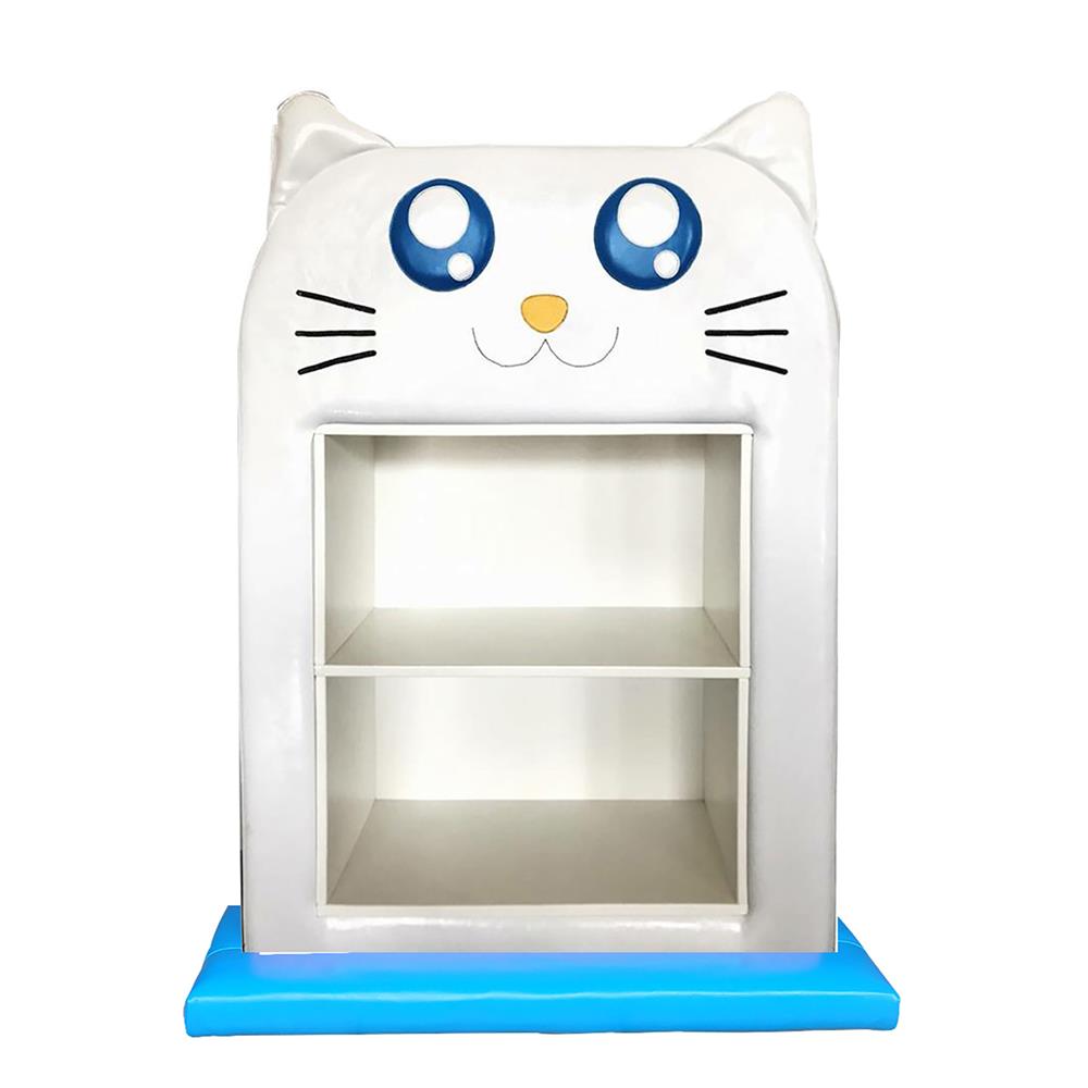 ชั้นวางของเด็กมินิแบบตั้งพื้น PLAY SANOOK แมว สีขาว/ฟ้า