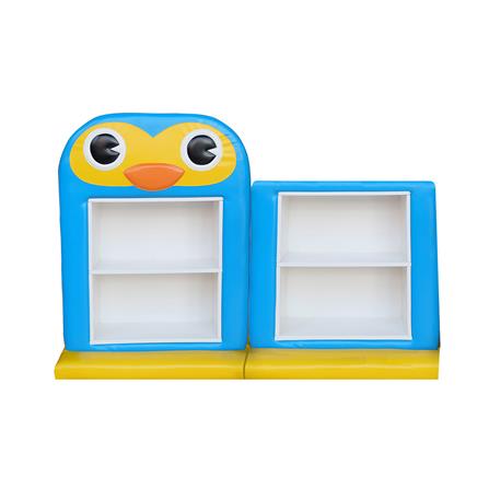 ชั้นวางของเด็กมินิแบบตั้งพื้น PLAY SANOOK เพนกวิน สีฟ้า/เหลือง
