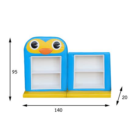 ชั้นวางของเด็กมินิแบบตั้งพื้น PLAY SANOOK เพนกวิน สีฟ้า/เหลือง_2