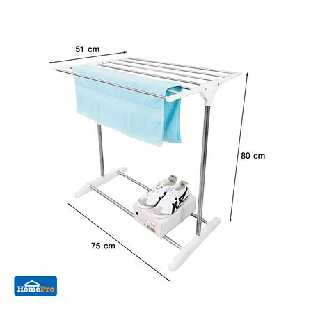 ราวแขวนผ้าแบบกางปีก PLIM 75x51x80ซม. สีขาว_3