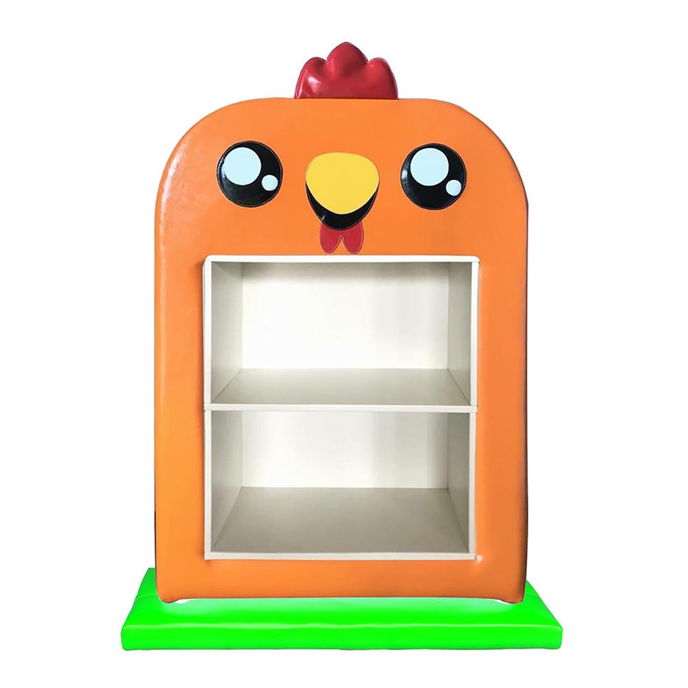 ชั้นวางของเด็กมินิแบบตั้งพื้น PLAY SANOOK ไก่ สีเขียว/ส้ม