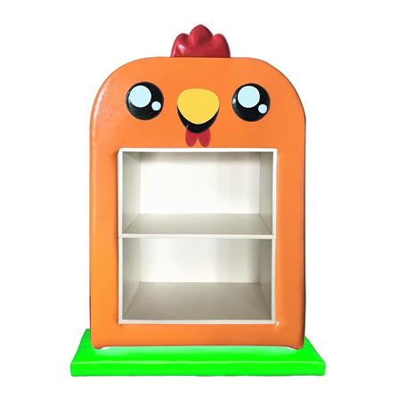 ชั้นวางของเด็กมินิแบบตั้งพื้น PLAY SANOOK ไก่ สีเขียว/ส้ม_0