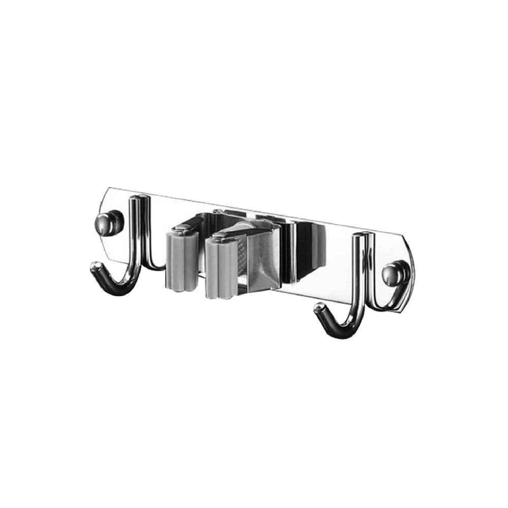 ที่แขวนไม้ม็อปติดผนัง PLIM TITAN 1คลิป 2ตะขอ สีเทา