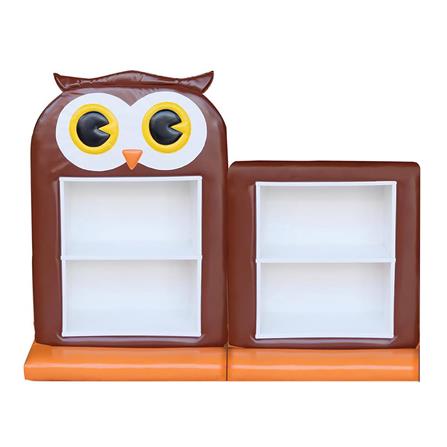 ชั้นวางของเด็กมินิแบบตั้งพื้น PLAY SANOOK นกฮูก สีน้ำตาล/ขาว