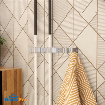 ที่แขวนไม้ม็อปติดผนัง PLIM TITAN 3คลิป 4ตะขอ สีเทา_2