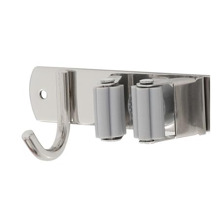 ที่แขวนไม้ม็อปติดผนัง PLIM TITAN 2คลิป 3ตะขอ สีเทา_3