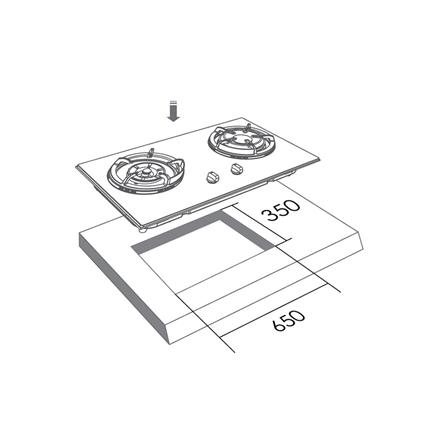 เตาฝังแก๊ส LUCKY FLAME LGS-992 80 ซม._2