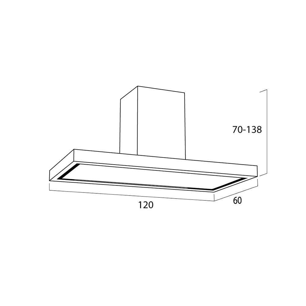เครื่องดูดควันกลางห้อง LUCKY FLAME TR-1200IS 120 ซม.