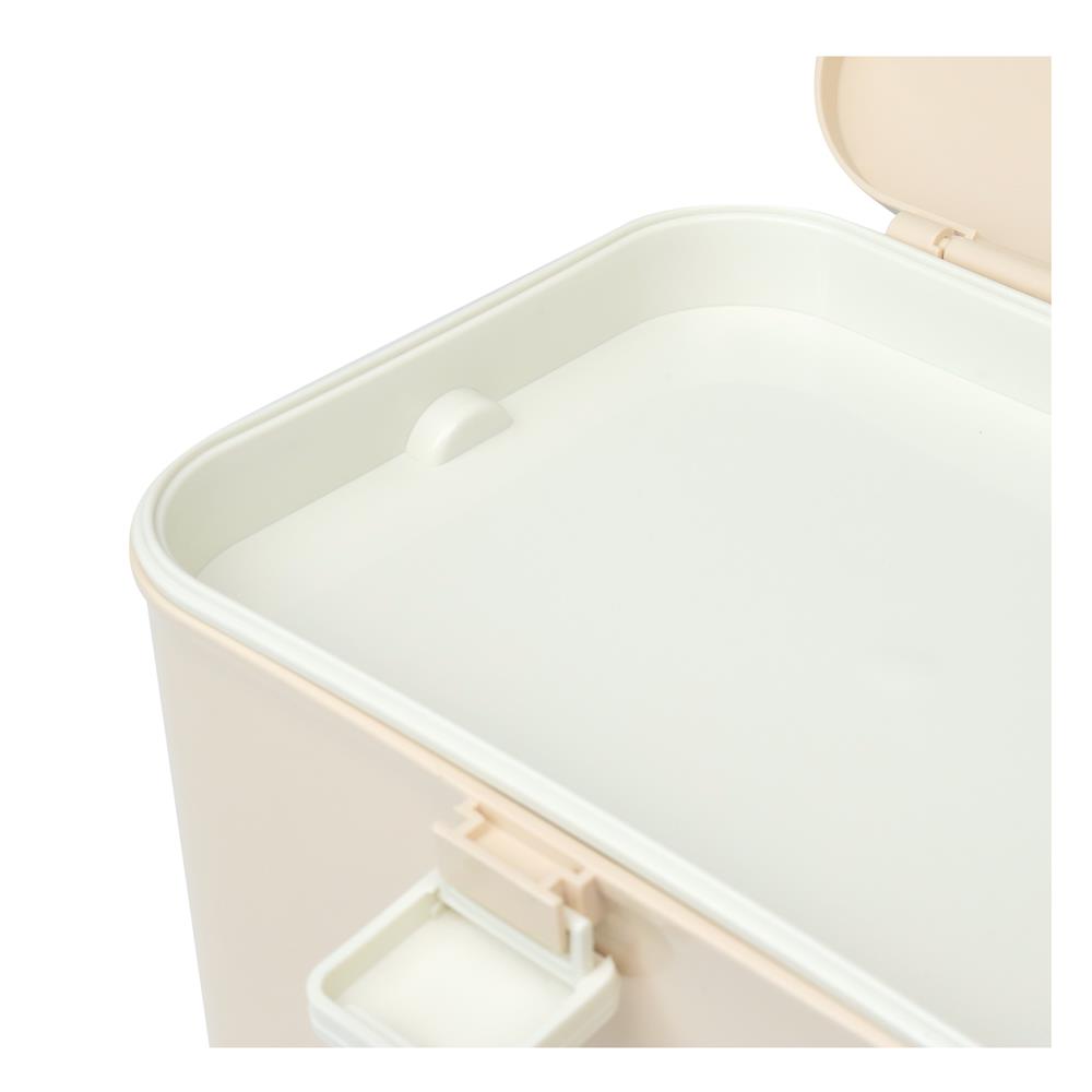 กล่องจัดเก็บยาขนาดเล็ก มีหูหิ้ว STACKO 25x22x19.5 ซม. สีเบจ