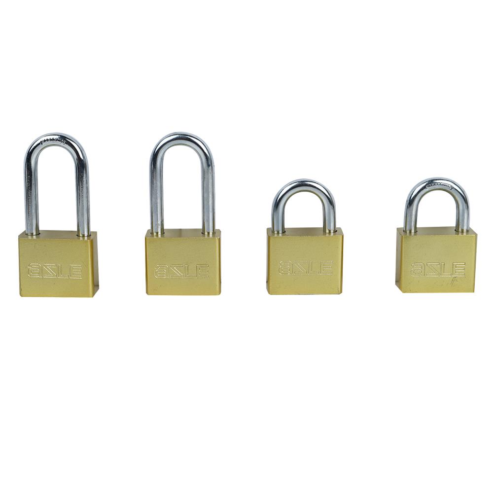 กุญแจมาสเตอร์คีย์ AZLE 40 มม. สีทองเหลืองขัดเงา (แพ็ก 4 ชิ้น)