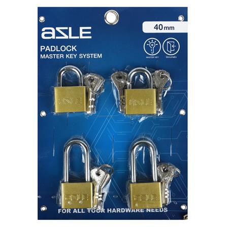 กุญแจมาสเตอร์คีย์ AZLE 40 มม. สีทองเหลืองขัดเงา (แพ็ก 4 ชิ้น)_2