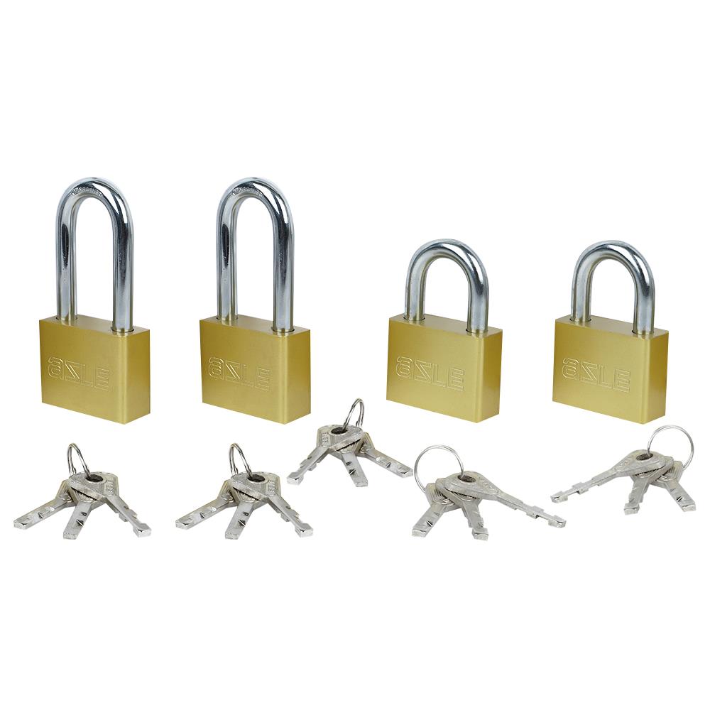 กุญแจมาสเตอร์คีย์ AZLE 50 มม. สีทองเหลืองขัดเงา (แพ็ก 4 ชิ้น)