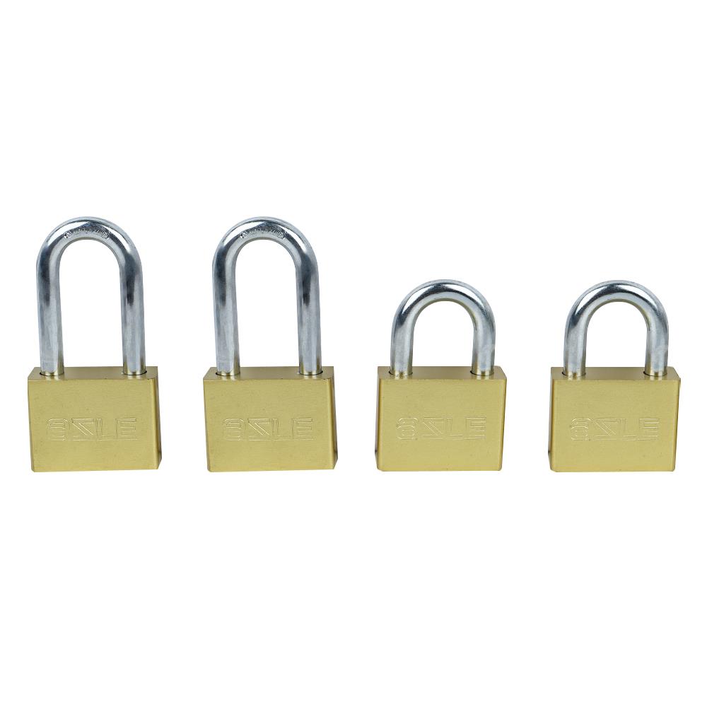 กุญแจมาสเตอร์คีย์ AZLE 50 มม. สีทองเหลืองขัดเงา (แพ็ก 4 ชิ้น)