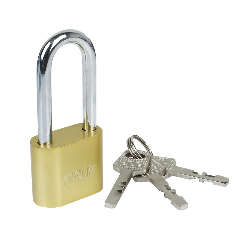 กุญแจลูกปืน AZLE 40LSB 40 มม. สีทองเหลืองขัดเงา