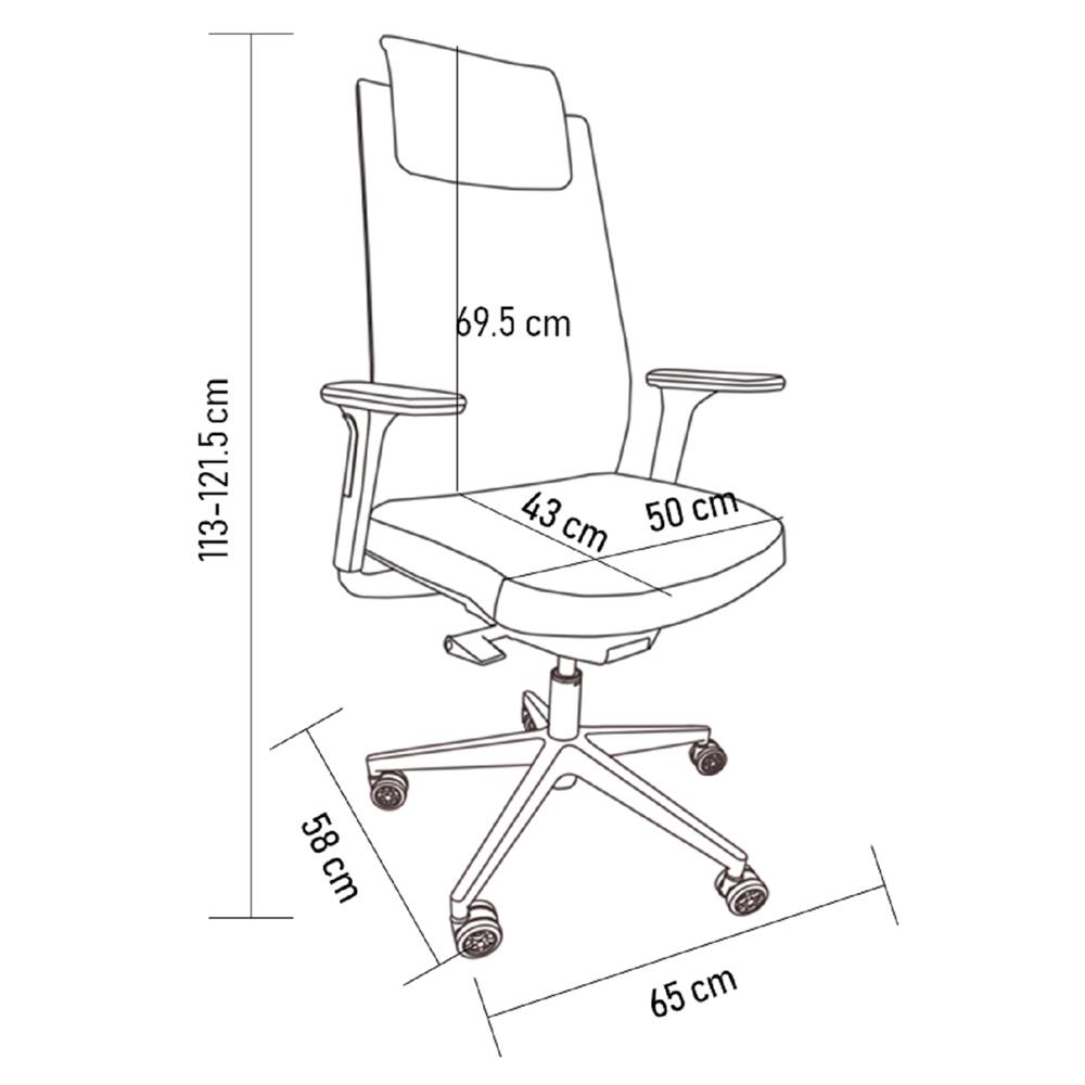 เก้าอี้สำนักงาน FURDINI BARRON ตาข่าย/ผ้า สีดำ