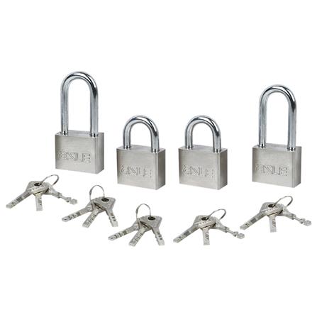 กุญแจมาสเตอร์คีย์ AZLE 40 มม. สีสเตนเลส (แพ็ก 4 ชิ้น)