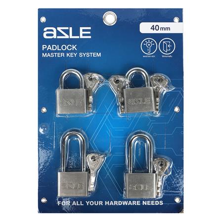 กุญแจมาสเตอร์คีย์ AZLE 40 มม. สีสเตนเลส (แพ็ก 4 ชิ้น)_2