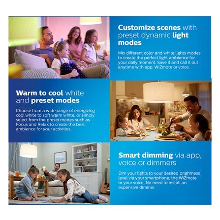 หลอด LED PHILIPS WIZ CONNECTED 13 วัตต์ DAYLIGHT/COOLWHITE/WARMWHITE E27 WIFI BLUETOOTH_2