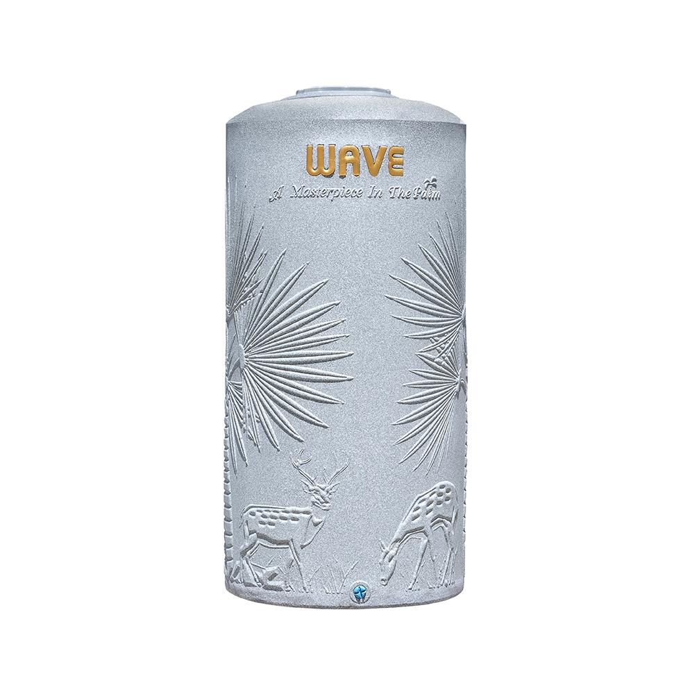 ถังเก็บน้ำ WAVE THE PALM 500 ลิตร สีเทาขาว