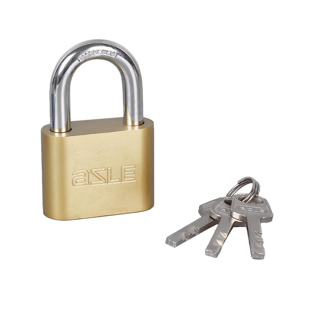 กุญแจลูกปืน AZLE 50 SB 50 มม. สีทองเหลืองขัดเงา