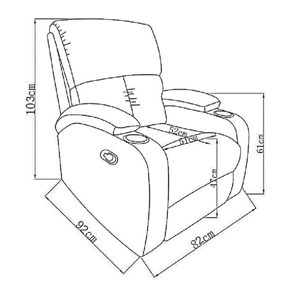 เก้าอี้ปรับเอนนอน FURDINI CLEO สีเทาอ่อน