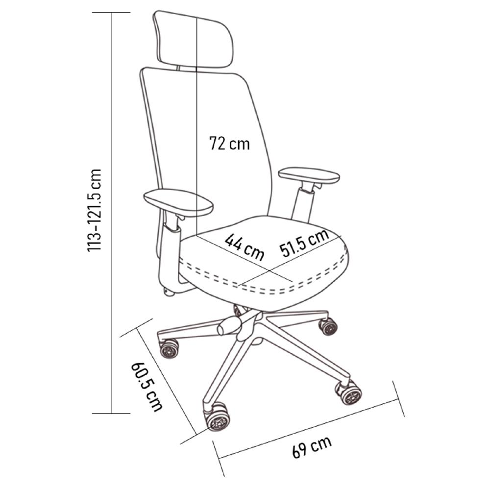 เก้าอี้สำนักงาน FURDINI DOMINIC ตาข่าย/ผ้า สีเทา