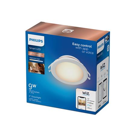 ดาวน์ไลท์ LED PHILIPS WIZ CONNECTED 4 นิ้ว 9 วัตต์ DAYLIGHT/COOL WHITE/WARM WHITE สีขาว_1