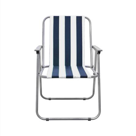 เก้าอี้สนาม NL HOME ลายเส้น สีน้ำเงิน/ขาว