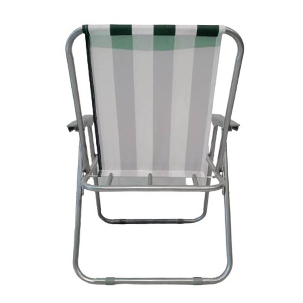 เก้าอี้สนาม NL HOME ลายเส้น สีเขียว/ขาว