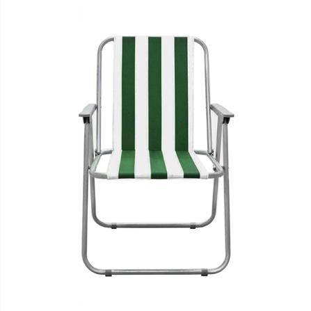 เก้าอี้สนาม NL HOME ลายเส้น สีเขียว/ขาว