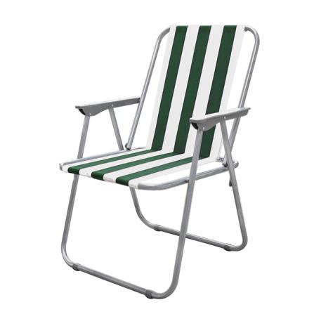 เก้าอี้สนาม NL HOME ลายเส้น สีเขียว/ขาว_1