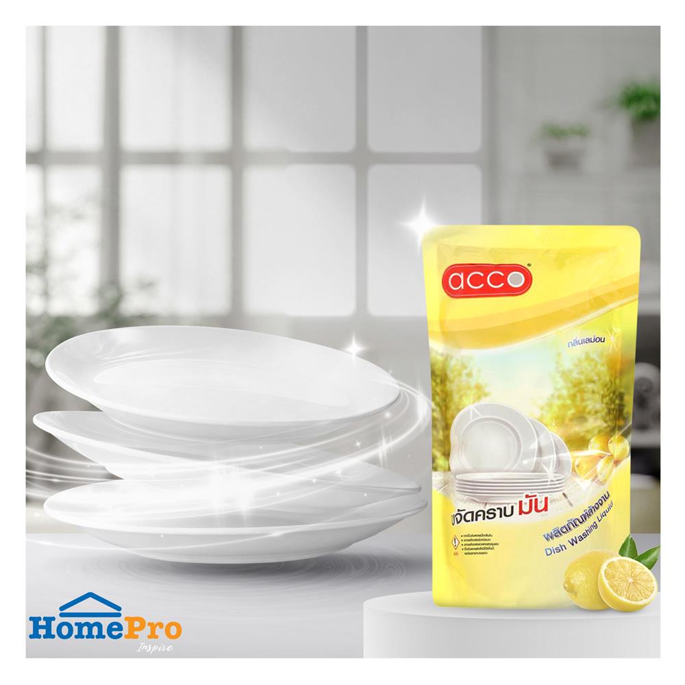 รีฟิลน้ำยาล้างจาน ACCO กลิ่นเลมอน 550 มล. แพ็ก 3 ชิ้น