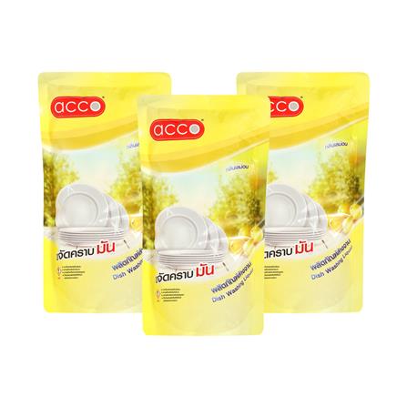 รีฟิลน้ำยาล้างจาน ACCO กลิ่นเลมอน 550 มล. แพ็ก 3 ชิ้น