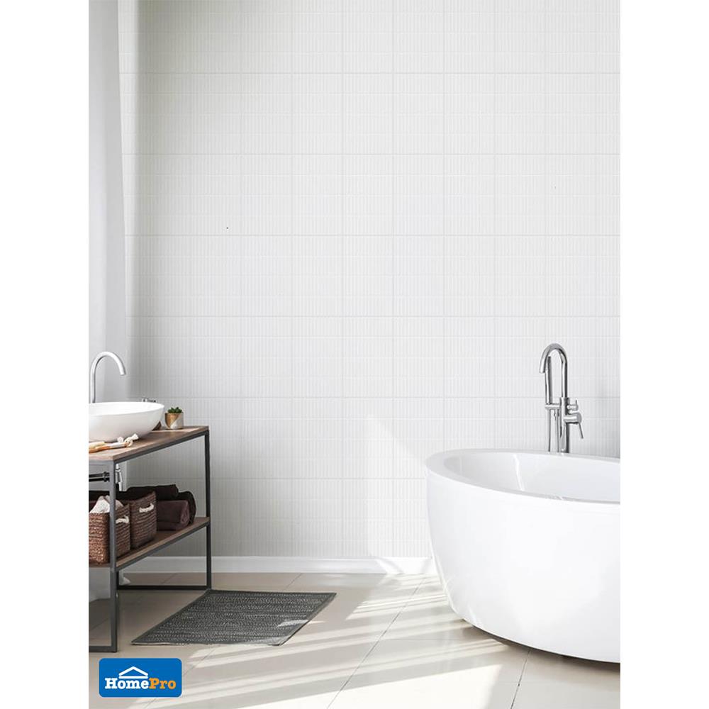 กระเบื้องผนัง 10x16 นิ้ว COTTO เบร็กซ่า ขาว