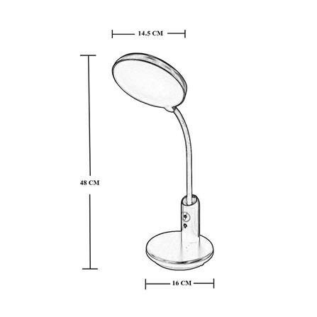 ไฟอ่านหนังสือ LED HATASHI HL-5669BK 6 วัตต์ DAYLIGHT COOLWHITE WARMWHITE สีดำ_5