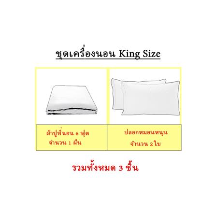 ชุดผ้าปูที่นอน 6 ฟุต 3 ชิ้น EXOTICA 31XP SWBL_8