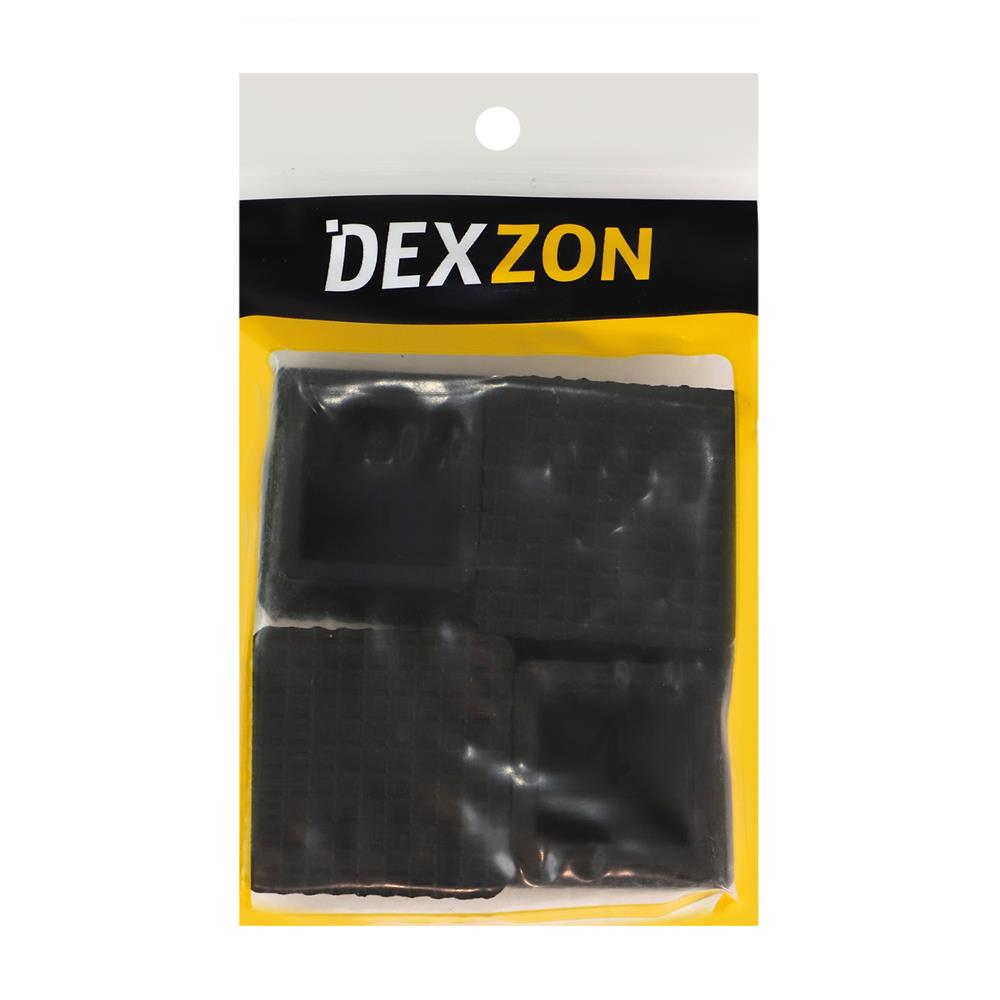 ยางรองขาโต๊ะ DEXZON โปร่ง 1 นิ้ว สีดำ 4 ชิ้น/ชุด