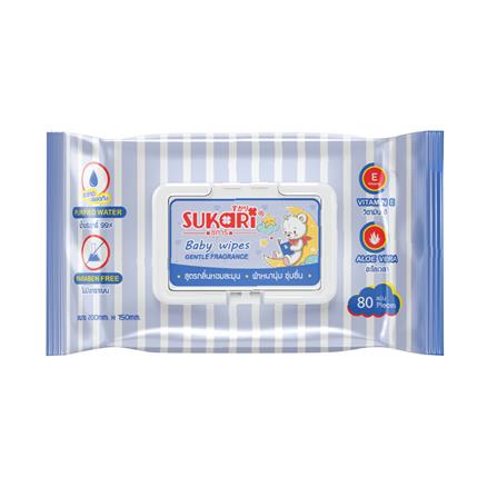 ผ้าเช็ดทำความสะอาด SUKARI BABY CLEAN GENTLE 80 แผ่น