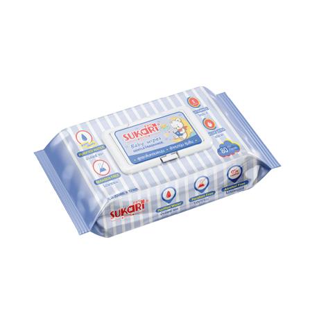 ผ้าเช็ดทำความสะอาด SUKARI BABY CLEAN GENTLE 80 แผ่น_1