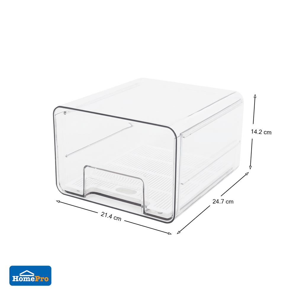 กล่องจัดเก็บในตู้เย็นแบบมีลิ้นชัก 1 ชั้น KECH COOL