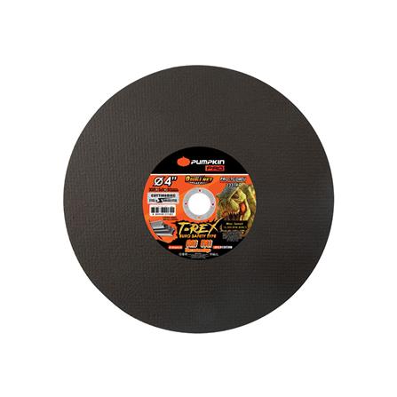 ใบตัดไฟเบอร์ตัดเหล็ก PUMPKIN T-REX EURO DOUBLE 4 นิ้ว X 1 มม. สีดำ
