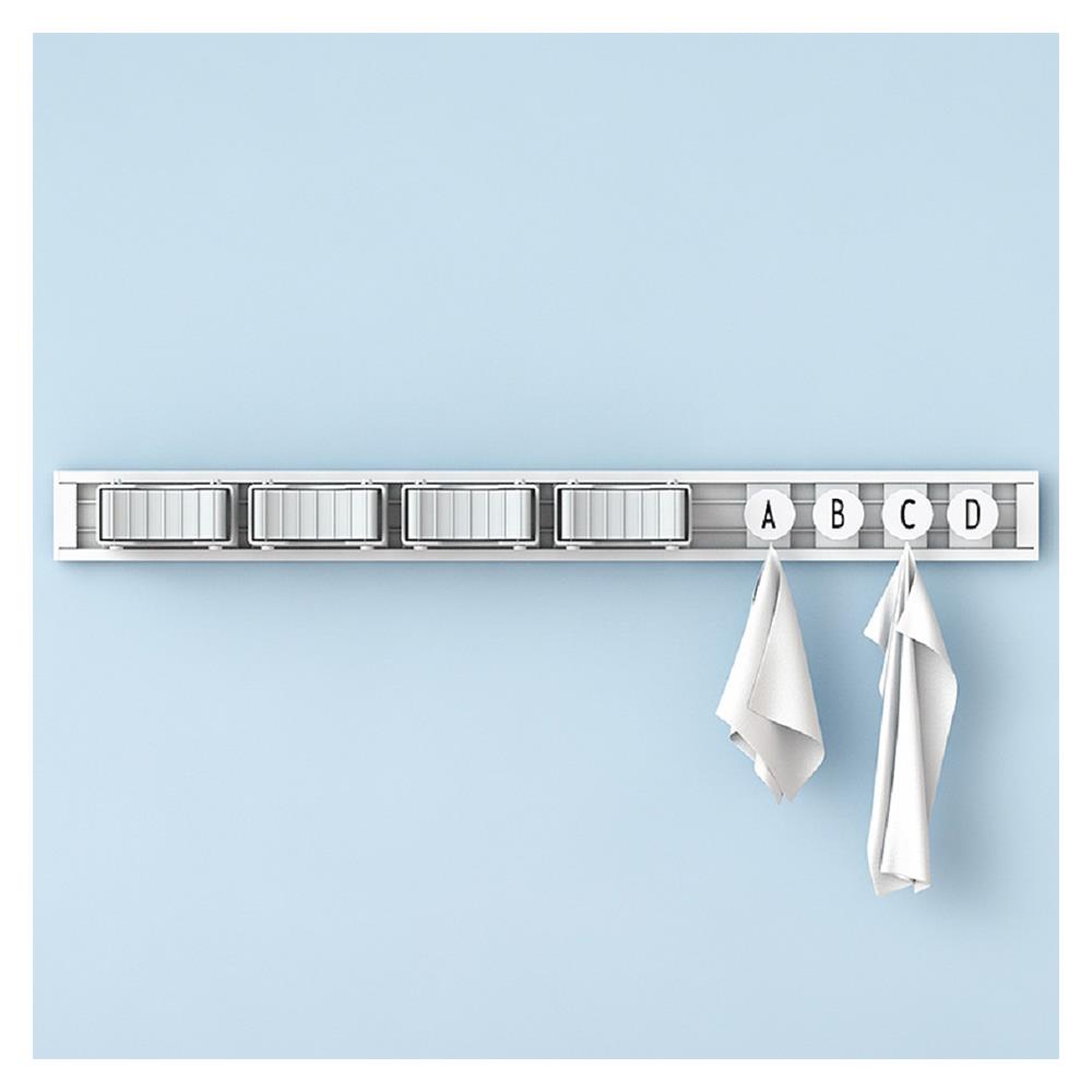 ที่เก็บอุปกรณ์ทำความสะอาดติดผนัง ACCO ABCD8 สีขาว/เทา