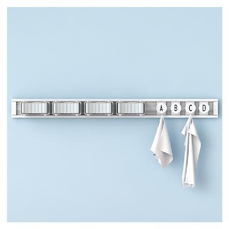 ที่เก็บอุปกรณ์ทำความสะอาดติดผนัง ACCO ABCD8 สีขาว/เทา_3