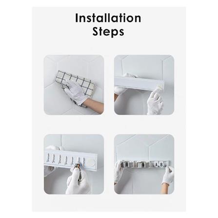 ที่เก็บอุปกรณ์ทำความสะอาดติดผนัง ACCO ABCD8 สีขาว/เทา_6